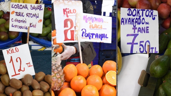 Semt pazarı tezgahlarındaki kimi yazılar vatandaşları yanlış yönlendirebiliyor.